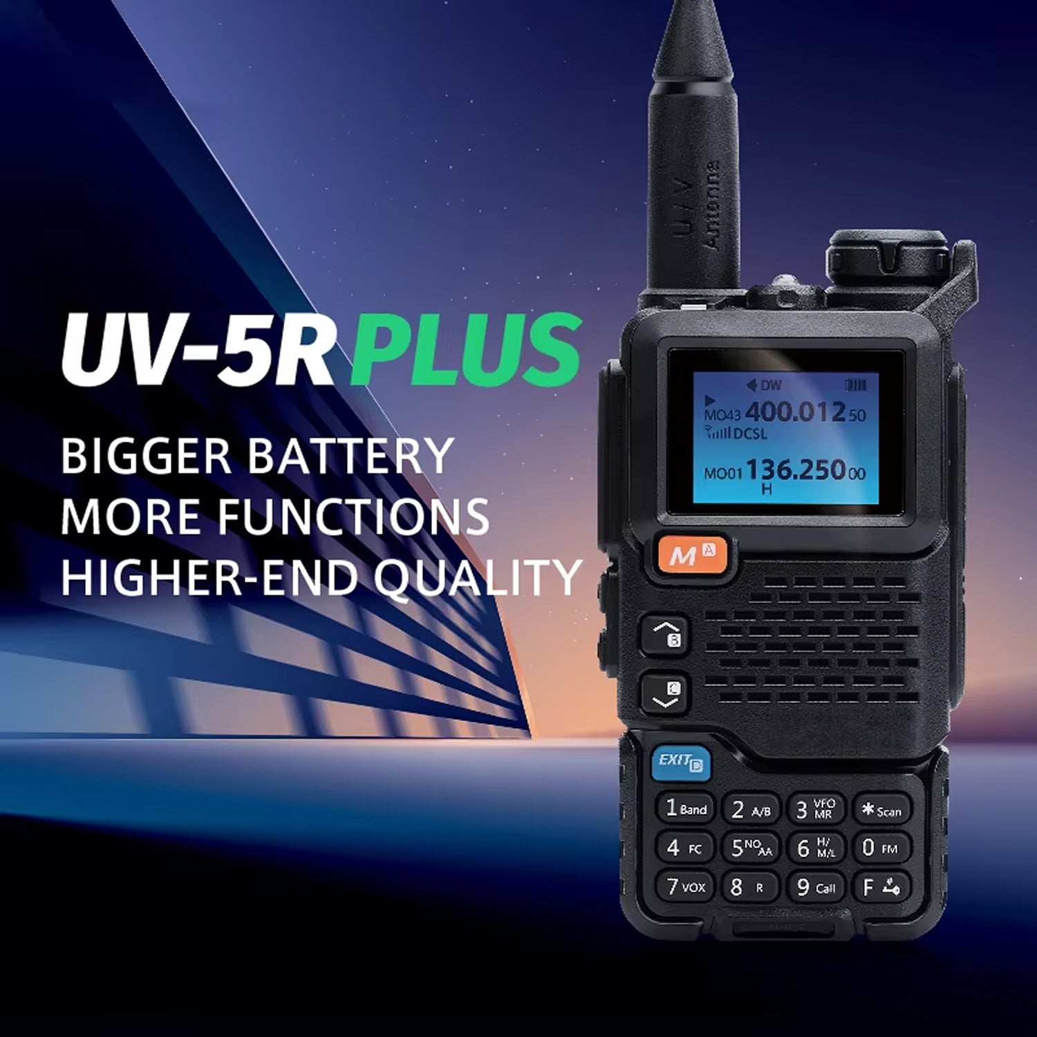 GriRadion 5W Long Range Radio with UHF/VHF & Aviation Bands