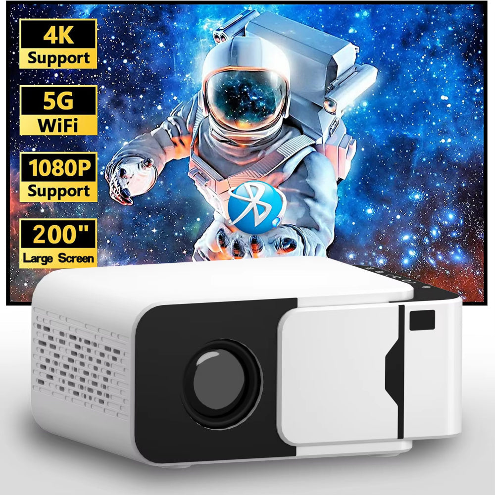 BeamitPoke 4K Portable Projector with WiFi6 and 200