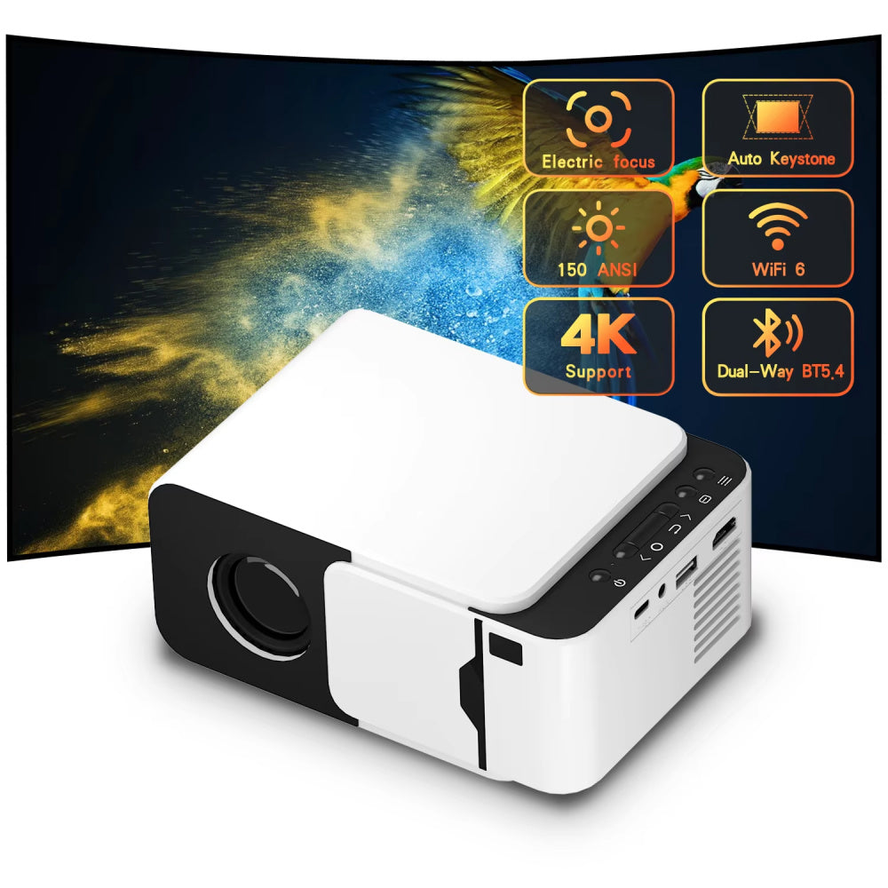 BeamitPoke 4K Portable Projector with WiFi6 and 200