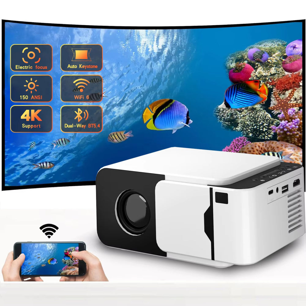 BeamitPoke 4K Portable Projector with WiFi6 and 200