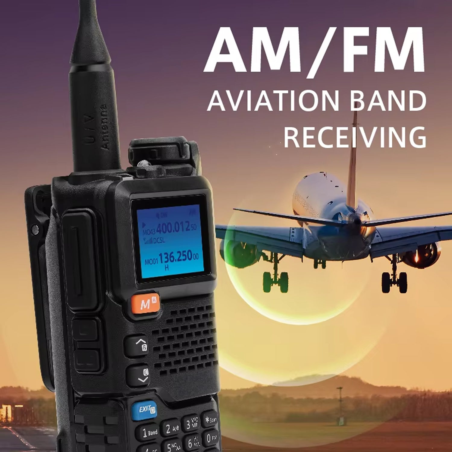 GriRadion 5W Long Range Radio with UHF/VHF & Aviation Bands