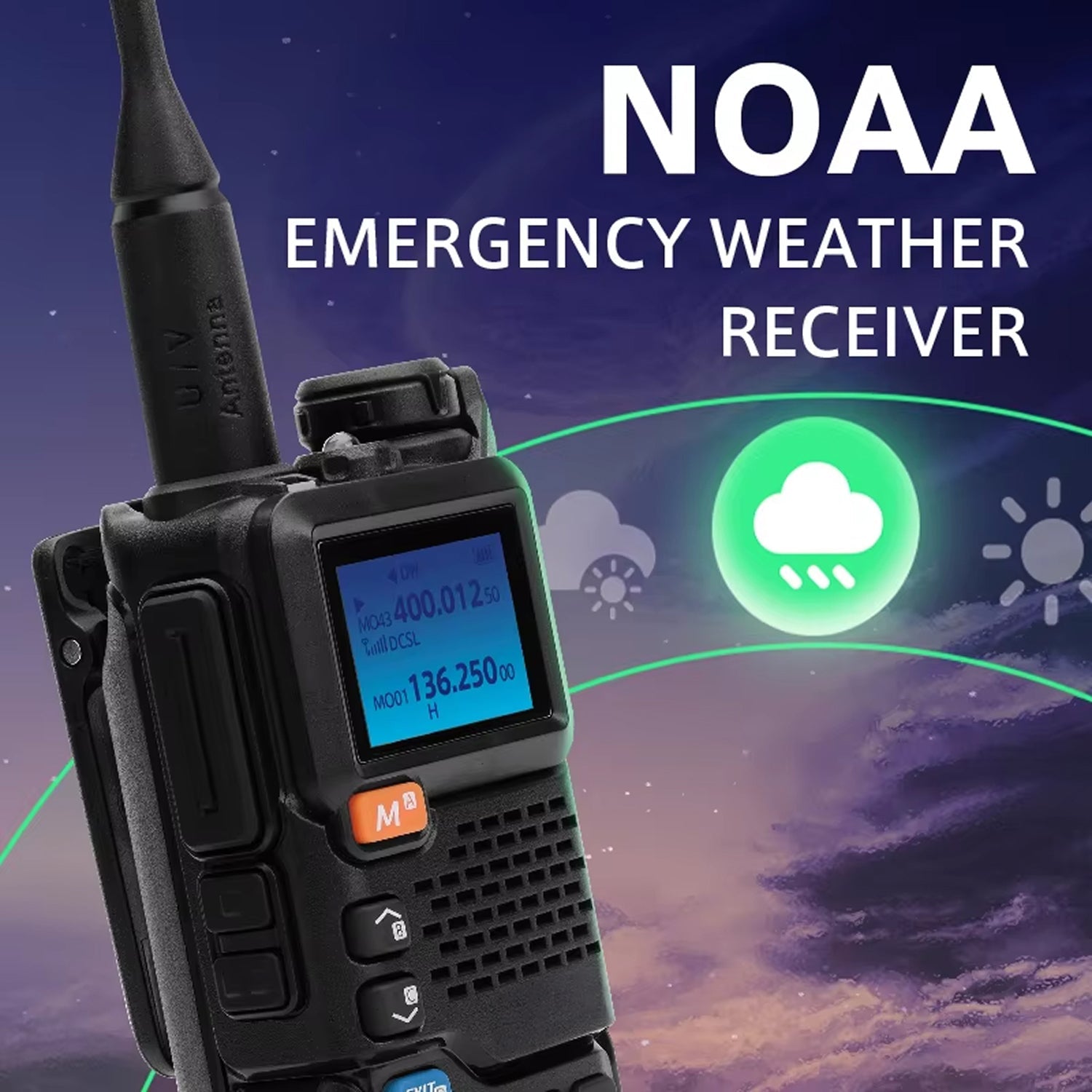 GriRadion 5W Long Range Radio with UHF/VHF & Aviation Bands